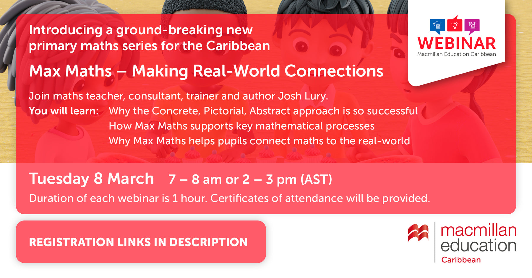 Join author Josh Lury for the first Max Maths - Making Real-World Connections webinar!